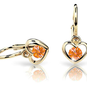 Cutie Jewellery Dětské náušnice ze žlutého zlata C1943-10-X-1 oranžová