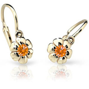 Cutie Jewellery Dětské náušnice ze žlutého zlata C2151-10-X-1 oranžová