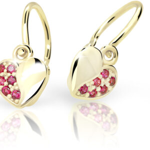 Cutie Jewellery Dětské náušnice ze žlutého zlata C2160-10-X-1 fuchsiová