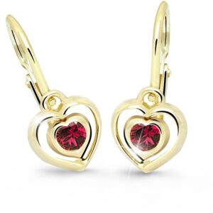 Cutie Jewellery Dětské srdíčkové náušnice C2752-10-X-1 červená