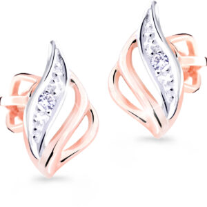 Cutie Jewellery Luxusní zlaté náušnice s třpytivými zirkony Z8024-30-10-X-R4