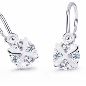 Cutie Jewellery Něžné dětské náušnice z bílého zlata C2753-10-X-2 bílá