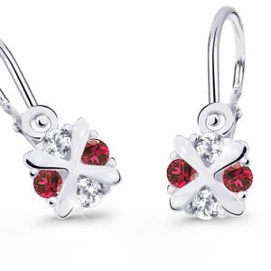 Cutie Jewellery Něžné dětské náušnice z bílého zlata C2753-10-X-2 červená