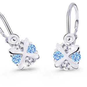 Cutie Jewellery Něžné dětské náušnice z bílého zlata C2753-10-X-2 světle modrá