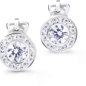 Cutie Jewellery Něžné náušnice pecky s třpytivými zirkony Z8028-30-10-X-2