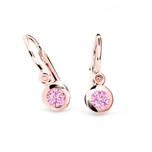 Cutie Jewellery Překrásné dětské náušnice z růžového zlata C1537-10-X-4 růžová