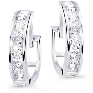 Cutie Jewellery Slušivé dětské náušnice z bílého zlata C3345-80-X-2 bílá