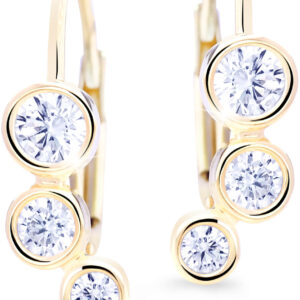 Cutie Jewellery Úchvatné zlaté náušnice s třpytivými zirkony Z8030-50-10-X-1