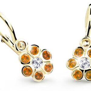 Cutie Jewellery Zlaté dětské náušnice C1737-10-X-1 oranžová