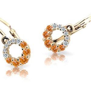 Cutie Jewellery Zlaté dětské náušnice C2154-10-X-1 oranžová