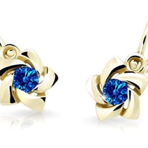 Cutie Jewellery Zlaté dětské náušnice C2201-10-X-1 modrá