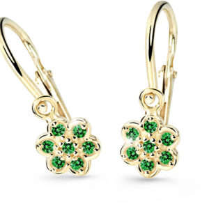 Cutie Jewellery Zlaté dětské náušnice C2746-10-X-1 zelená