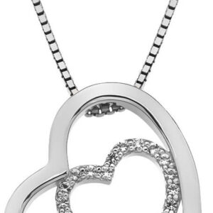 Hot Diamonds Stříbrný srdíčkový náhrdelník Adorable Encased DP691 (řetízek