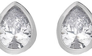 Hot Diamonds Třpytivé stříbrné náušnice Emozioni Acqua Amore EE038