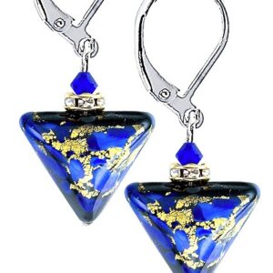 Lampglas Magické náušnice Evening Date Triangle s 24karátovým zlatem v perlách Lampglas ETA5