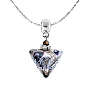 Lampglas Unikátní náhrdelník Cleopatra`s Dream Triangle s perlou Lampglas NTA13