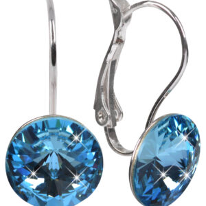 Levien Elegantní náušnice Rivoli Aquamarine
