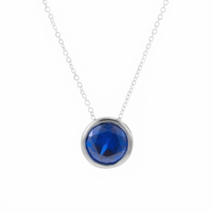 Modesi Stříbrný náhrdelník Dark Blue QJPY5039LW (řetízek
