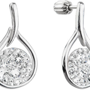 Evolution Group - Pavona Nadčasové stříbrné náušnice s krystaly Swarovski 31305.1