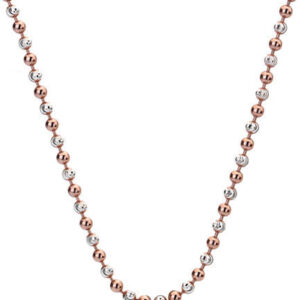 Hot Diamonds Stříbrný řetízek Emozioni Silver and Rose Gold Bead 45 CH019