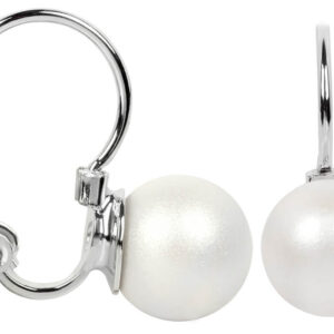 Levien Krásné perlové náušnice Pearl Pearlescent White